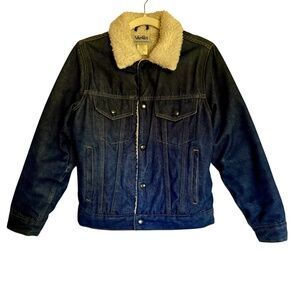 Vintage VanCort Sherpa Lined Trucker Denim Jean Jacket Kids‎ Size 18 XL